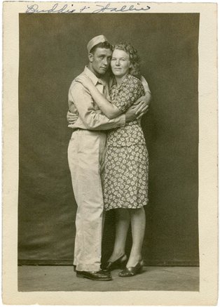 Mike Disfarmer: Buddy and Hallie, Printed ca. 1940-45, Vintage gelatin silver print 5 x 3.5 inches, Courtesy of Steven Kasher Gallery, New York | Mike Disfarmer | Friday 25 November 2011 – Wednesday 25 January 2012 | Douglas Hyde Gallery