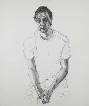 Alan Daly: Johnny, 2010, Charcoal on paper, 120 x 100 cm; courtesy of the artist | Alan Daly: Primary Sources | Friday 13 January – Sunday 26 February 2012 | Royal Hibernian Academy