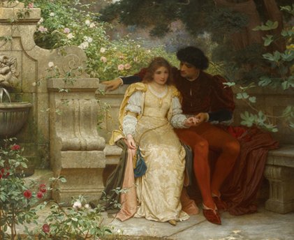 Charles Edward Perugini: Lovers in a Garden, €50,000-€70,000 | Auction | Monday 12 March | Whyte's Auctioneers