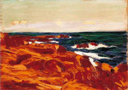 Roderic O'Conor: Red Rocks Near Pont-Aven, 1898; part of the AIB Art Collection to the State 2012 | AIB Art Collection | Tuesday 6 March – Saturday 14 April 2012 | Crawford Art Gallery
