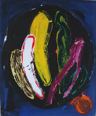 John Hoyland: Secret Circle, acrylic on canvas, 1985, 92 x 76 cm | Modern British Paintings & Sculpture | Thursday 17 January – Saturday 16 February 2013 | Hillsboro Fine Art
