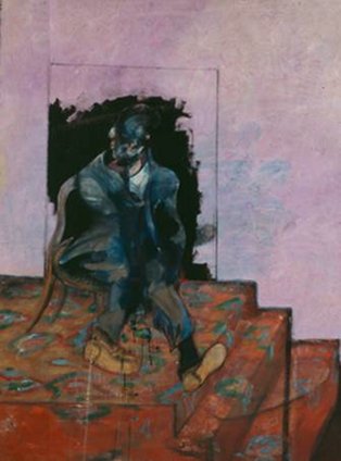 Francis Bacon: Francis Bacon: Untitled (Seated Figure on a Dappled Carpet), c.1966, oil on canvas, 198 x 147 cm, Reg no. 1973, © The Estate of Francis Bacon and DACS, Collection Dublin City Gallery The Hugh Lane | Changing States: Contemporary Irish Art & Francis Bacon’s Studio | Thursday 28 February – Sunday 19 May 2013 | 