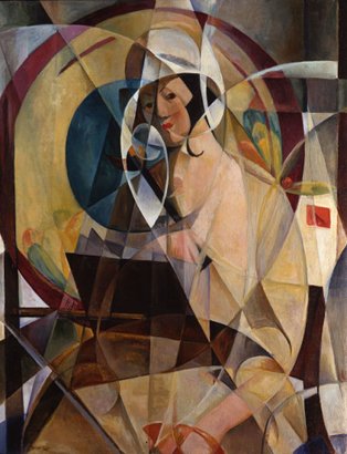 Mary Swanzy: Woman with white bonnet, 1920 circa, Oil on canvas, 99 x 80 cm, Private Collection U.K. Courtesy of Pyms Gallery, London, © Artist's Estate. Photo Credit © Pyms Gallery, London | Analysing Cubism | Wednesday 20 February – Sunday 19 May 2013 | IMMA