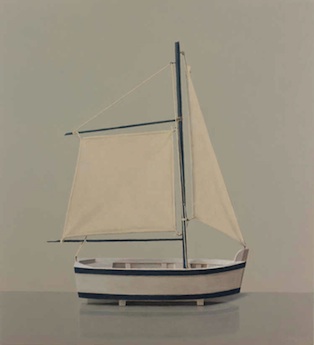 Comhghall Casey: Toy Sailboat, oil on canvas, 56 x 51cm | Comhghall Casey: New Paintings | Friday 25 October – Tuesday 26 November 2013 | Solomon Fine Art