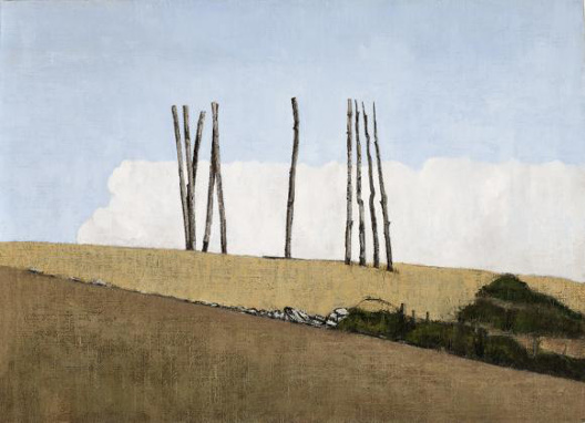John Kelly: The Sticks, 2013, oil on canvas board, 61 x 83 cm | John Kelly: Sticks and Stones | Friday 18 October – Thursday 21 November 2013 | Oliver Sears Gallery