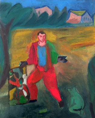 Sandro Chia: Practical Test, oil on canvas, 60 x 50 cm | Sandro Chia: Dipinti e Acquerelli | Thursday 1 May – Saturday 31 May 2014 | Hillsboro Fine Art
