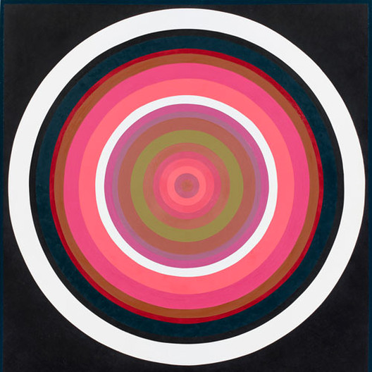 Marilyn Lerner: Pink Center for S.M., oil on wood, 24 x 25\