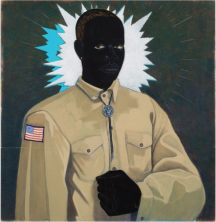 Kerry James Marshall: Scout Master, 1996, acrylic on paper on wood; © Kerry James Marshall. Courtesy of the artist and Jack Shainman Gallery, New York. | Civil Rights: We have it in our power to begin the world over again | Saturday 25 October – Saturday 20 December 2014 | VOID
