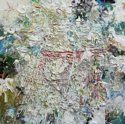 Tim Hawkesworth: Departure, oil on canvas, 91.4 x 91.4 cm | Tim Hawkesworth: Morning | Friday 24 October – Saturday 22 November 2014 | Hillsboro Fine Art