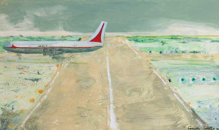 Camille Souter, Shannon Series Painting, 1980, oil on paper, 44 x 74 cm, Collection Irish Museum of Modern Art, Purchase, 2007   | IMMA Collection: Fragments | Friday 1 May – Sunday 26 July 2015 | IMMA