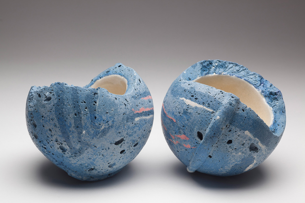 K. Standen, Blue Sky Vessels, 2014, h12 x w11 cm | Form & Function | Saturday 8 August – Saturday 29 August 2015 | CIT Wandesford Quay Gallery