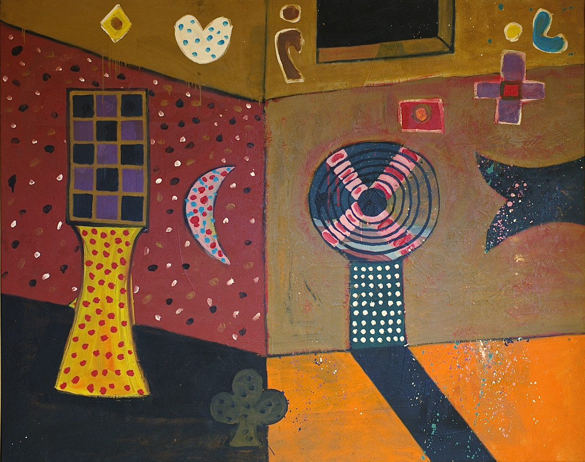 Alan Davie: Walls for the Fish, 1970, oil on canvas, 122 x 152 cm | Gallery & Invited Artists | Thursday 12 November – Wednesday 23 December 2015 | Hillsboro Fine Art