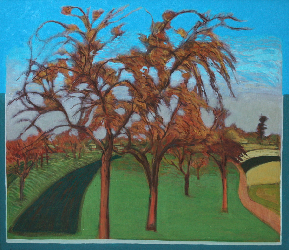 Brian Bourke: Apfelbäume I, 2016, oil on canvas, 91.5 x 94 cm | Brian Bourke: Apfelbäume | Friday 2 September – Saturday 17 September 2016 | Taylor Galleries