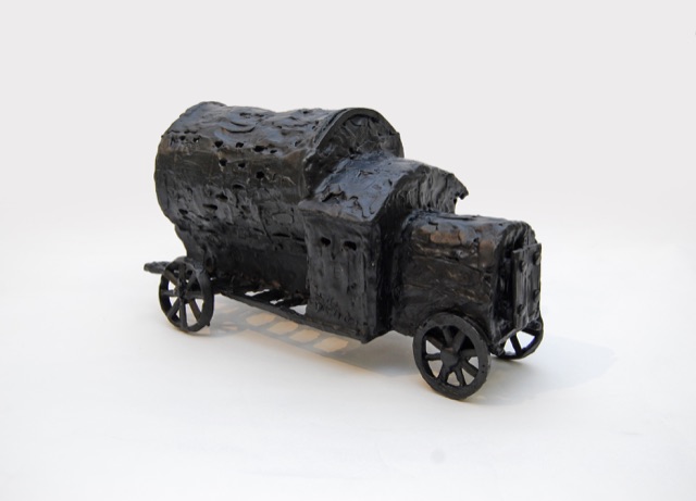 John Behan: War Chariot III, bronze, unique, 26 x 18 x 13cm | John Behan RHA: Past and Present | Friday 21 October – Saturday 19 November 2016 | Solomon Fine Art
