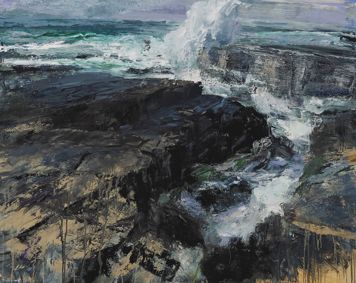 Donald Teskey: Ocean Memory II, oil on canvas, 120 x 150 cm, 2015 | Donald Teskey: Weather Gauge | Thursday 1 December 2016 – Sunday 19 February 2017 | Hunt Museum