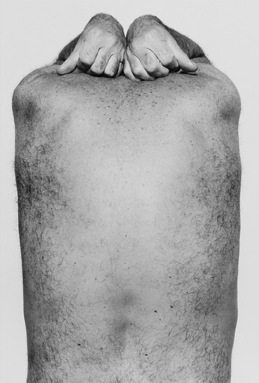 John Coplans: Self Portrait (Back and Hands), 1984, silver gelatin print, 62.5 x 52.5 cm, Collection Irish Museum of Modern Art, The Novak / O'Doherty Collection at IMMA Gift, The American Ireland Fund, 2014; Image © Estate of John Coplans | Personae | Sunday 15 January – Sunday 26 February 2017 | Butler Gallery