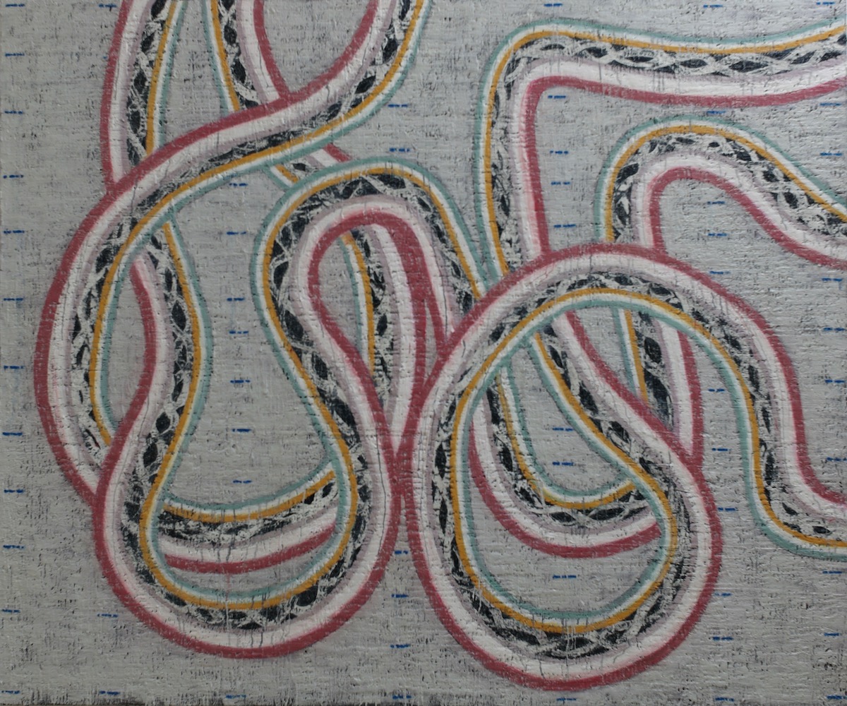John Noel Smith: Moving Lines II, oil on canvas, 2017, 200 x 240 cm | John Noel Smith: Moving Lines | Friday 6 October – Saturday 4 November 2017 | Hillsboro Fine Art