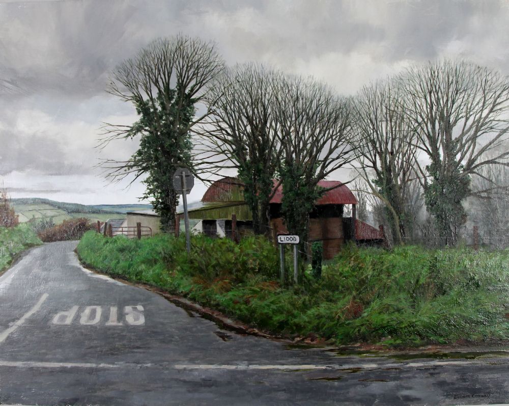 Eugene Conway: Hay Shed, Co.Kilkenny, 54.6 x 69.8 cm, oil on linen | Eugene Conway | Monday 11 March – Monday 3 June 2019 | Gormleys Fine Art, Dublin