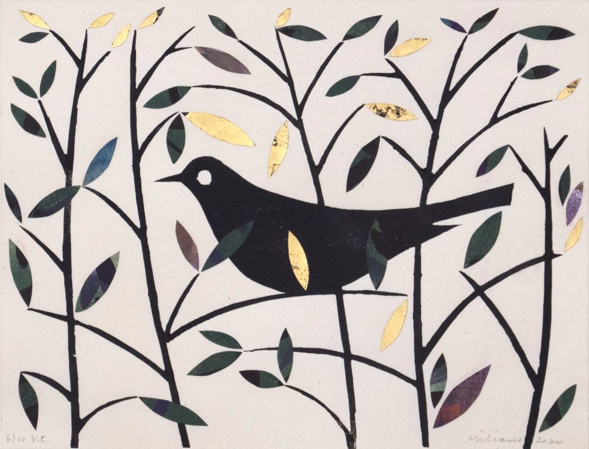 Ed Miliano: Summer Blackbird | Mokuhanga: Prints made during the lockdown | from 15 May 2020 | Graphic Studio Gallery