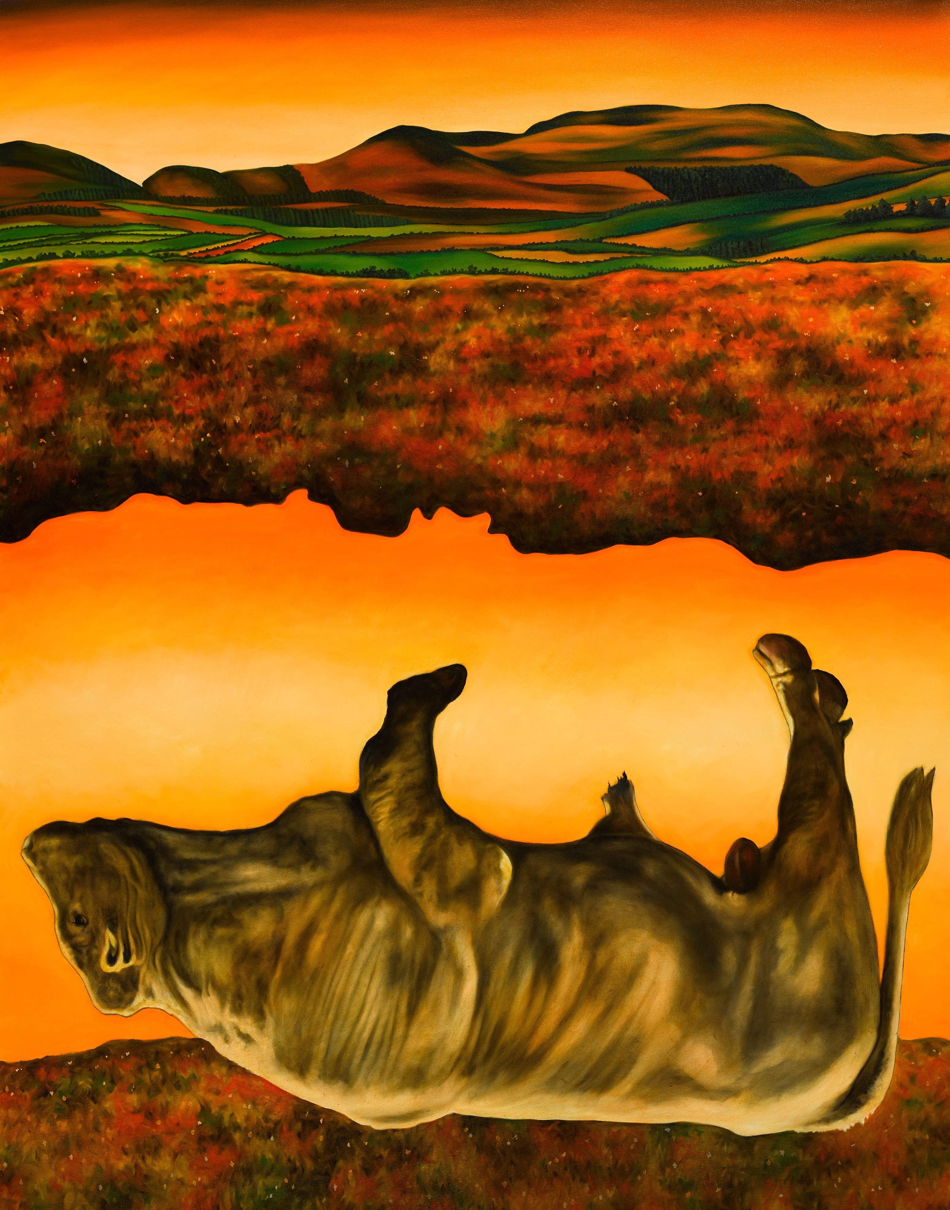 Dermot Seymour, The Valley of the Hurt, oil on canvas, 112 x 143 cm, 2020 | Dermot Seymour: A Covid border tangle | Thursday 1 October – Saturday 24 October 2020 | Kevin Kavanagh