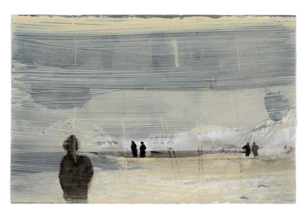 Siobhán McDonald: The ice silenced them, oil on paper, 15 x 9cm | Siobhán McDonald: Traces of Air | February – April 2021 | Uillinn: West Cork Arts Centre