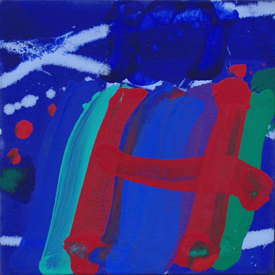 Albert Irvin, Brompton, acrylic on canvas, 50 x 50 cm | Abstract Matters | Thursday 31 March – Saturday 30 April 2022 | Hillsboro Fine Art