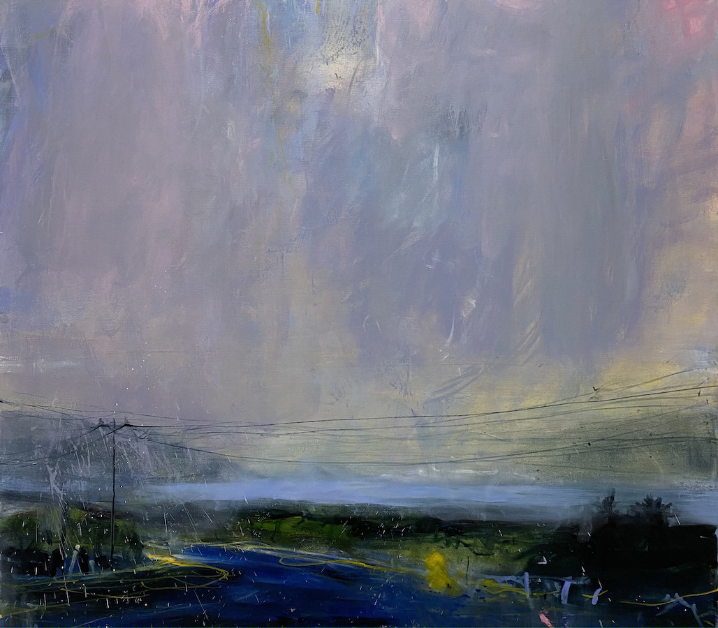 Patricia Burns, 'Northern Sky II', 2021, oil on canvas, 102 x 152 cm | Patricia Burns: Sea Road Paintings | Friday 8 April – Saturday 14 May 2022 | Taylor Galleries