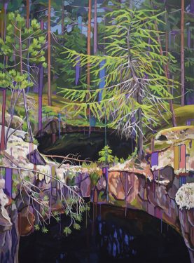 Cecilia Danell: The Wood between the Worlds, oil and acrylic on canvas, 190 x 140 cm, 2022 | Cecilia Danell: Brush Lightly through Fireweed Forests  | Thursday 8 September – Saturday 1 October 2022 | Kevin Kavanagh