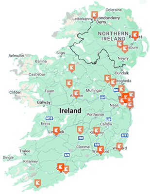 map of Dnote-covered visual-arts venues