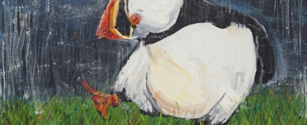 Clement-Yang-Puffin-2024-Acrylic-on-canvas-54cm-x-45cm