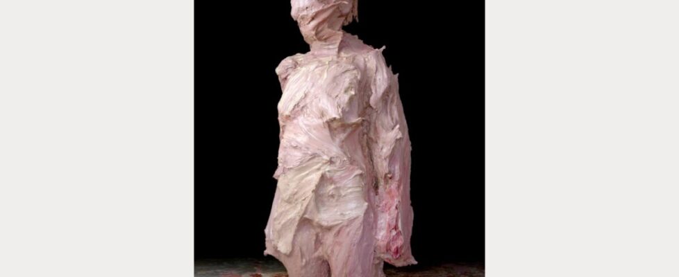 Colin Davidson, Stranger (Tara), 2024-25, Oil and acrylic paint on PLA, 190 x 88 x 55 cm, Image courtesy of the artist.