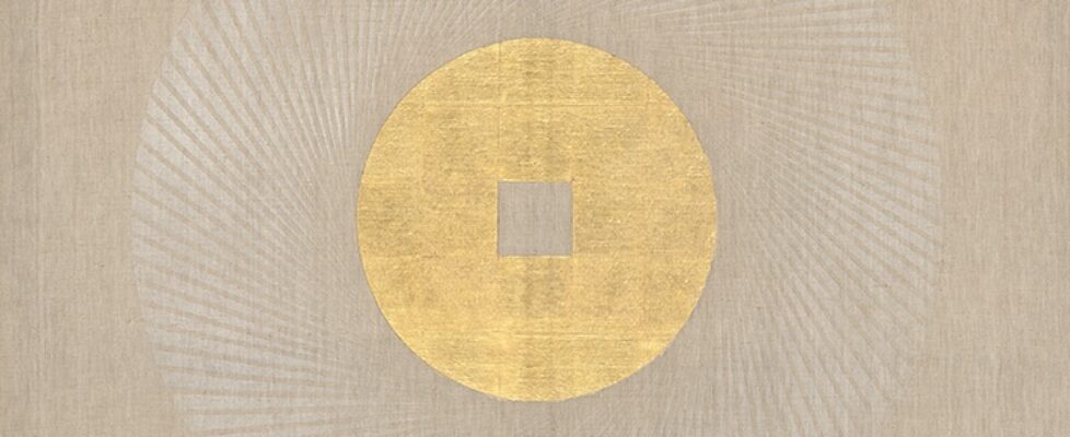Patrick Scott, 'Gold Painting', 1979, gold leaf & tempera on unprimed canvas, 121 x 121cm (Detail)