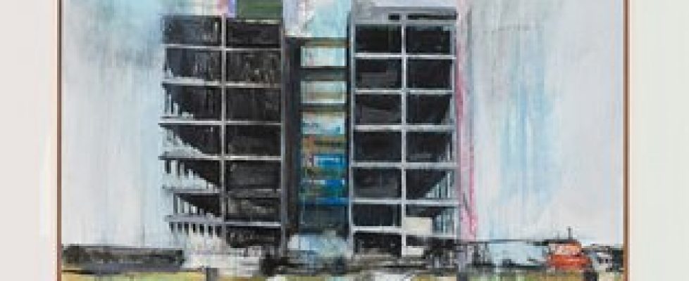 Contemporary Ruin, 2010, Brian Maguire, acrylic on linen, 210 x 146 cm