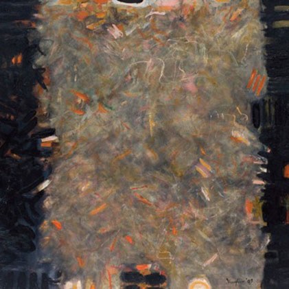 George Vaughan : Dark Pond, 122 x 122 cm, 2009, © George Vaughan  | George Vaughan: Time Place Memory | Saturday 6 March  – Sunday 18 April 2010 | Butler Gallery