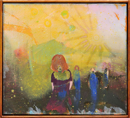 Elizabeth Magill: I shall arise and go for a haircut, 2010, oil on canvas 16 x 18 ins  Courtesy Kerlin Gallery, Dublin | Elizabeth Magill: Green Light Wanes… | Friday 26 November  – Thursday 23 December 2010 | Kerlin Gallery