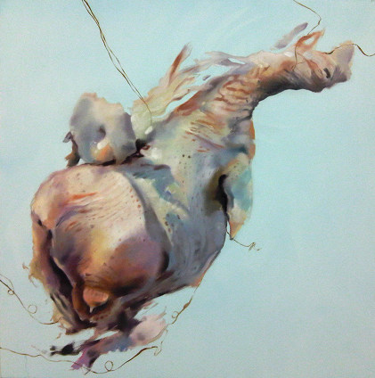 Sarah Harvey: Untitled, oil on canvas, 80 x 80cm | CLUSTER [mingle] | Saturday 27 November  – Thursday 23 December 2010 | Stone Gallery