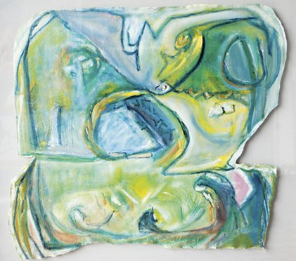 Patrick Collins HRHA: Holy Well, 1986, Oil on canvas, 86 x 81 cm, Private collection | Patrick Collins HRHA: Last Daylight, the late cut-out paintings of Patrick Collins | Friday 14 January  – Sunday 27 March 2011 | Royal Hibernian Academy