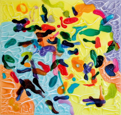 Declan O'Manhony: Miro Miro, acrylic on cotton, 90 x 90cm | Declan O’Mahony | Friday 15 April  – Saturday 7 May 2011 | Peppercanister Gallery