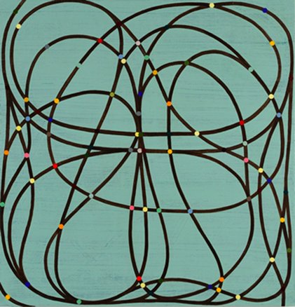 Ronnie Hughes: Flicker, acylic co-polymer on linen, 2007 | New Connections | Monday 11 April  – Saturday 7 May 2011 | Rua Red