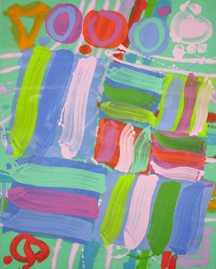 Albert Irvin: Allegro, 2010, acrylic on canvas, 152 x 122 cm | Albert Irvin, R.A. Inextinguishable | Thursday 12 May  – Friday 3 June 2011 | Peppercanister Gallery