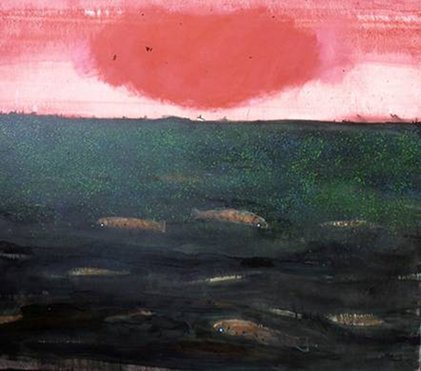 Barrie Cooke: Lough Arrow Algae, Fish, 2002. Oil on canvas, 185 x 185cm. Private Collection | Barrie Cooke | Wednesday 15 June  – Sunday 18 September 2011 | IMMA