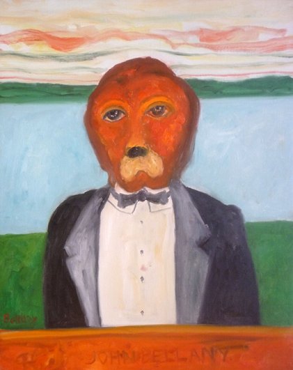 John Bellany: Dogman, oil on canvas, 76 x 61 cm | John Bellany, RA | Friday 10 June  – Saturday 2 July 2011 | Peppercanister Gallery