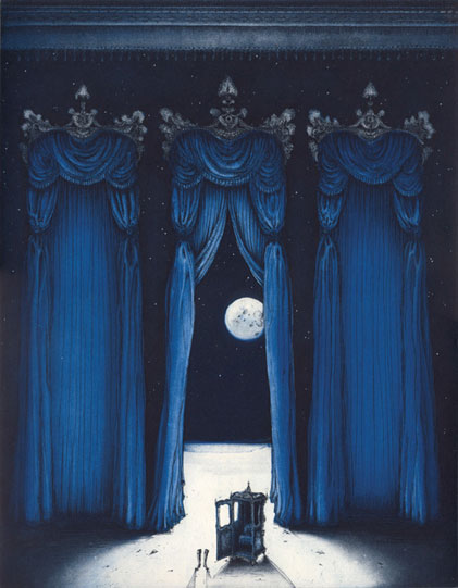 Caroline Donohue: Midnight in the palace of the moon, etching, ed. of 3 | Graphic Studio Gallery: Summer Exhibition | Thursday 7 July  – Thursday 18 August 2011 | Graphic Studio Gallery