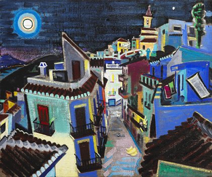 Michael Cullen: Nocturne, Casabonela, 2011, oil on linen, 46 x 55 cm | Michael Cullen: Paintings from Sierra de las Nieves, Málaga | Friday 18 November  – Saturday 10 December 2011 | Taylor Galleries