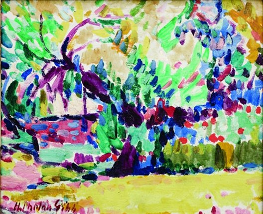 Phelan Gibb: Paysage, oil on board 22.5 x 27.5 cm | Phelan Gibb (1870 – 1948): An Irish Fauve Discovered | from 10 November   | Peppercanister Gallery