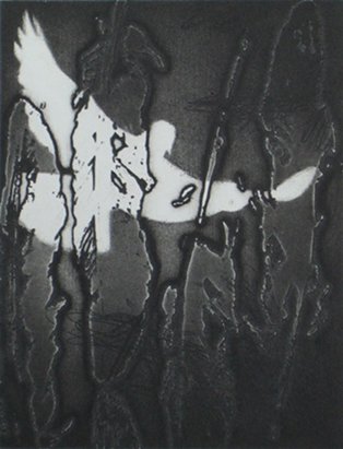 Lilian Ingram: Ascend, etching, ed. of 20 | Winter Exhibition 2011: Studio Members & Gallery Artists | Friday 9 December 2011  – Thursday 26 January 2012 | Graphic Studio Gallery