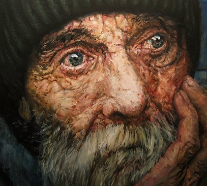 Eoin Mac Lochlainn: Jimmy, 80 x 90cm, oil on canvas, 2011 | Eoin Mac Lochlainn: Home | Thursday 22 March  – Sunday 27 May 2012 | Bourn Vincent Gallery