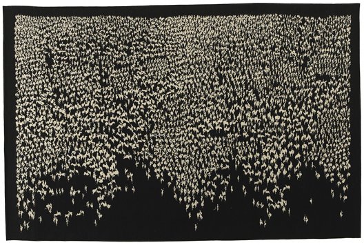 Louis le Brocquy: Army Massing, from the Táin Collection of 20 Aubusson Tapestries, estimate €250,000-€300,000 | Important Irish Art | Monday 21 May 2012 | Whyte's Auctioneers