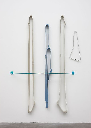 Aleana Egan: The sky looks down on almost as many things as the ceiling, 2013, card, tape, filler, varnish, steel, 204 x 152 x 25 cm / 80.3 x 59.8 x 9.8 in      | Aleana Egan: The Sensitive Plant | Friday 19 April  – Saturday 25 May 2013 | Kerlin Gallery