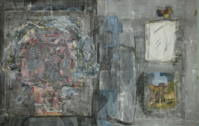 George Warren: Studio Blonde, 2013, acrylic on paper on board, 51.5 x 80 cm | Emerging Contemporary: Seán Guinan, Bennie Reilly, George Warren | Thursday 2 May  – Friday 31 May 2013 | Hillsboro Fine Art